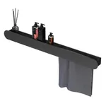 Полка FLOW Double 1000х92х90 настенный, полотенцедержатель справа, черный Fl-ro-d100пр-ч