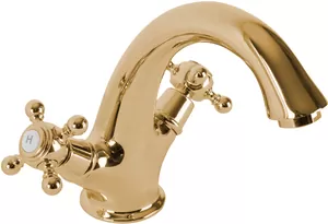 Смеситель CEZARES LS1-02 для умывальника, двухзахватный, с донным клапаном, бронза