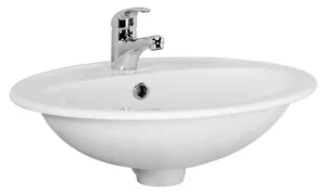 Раковина Cersanit 54 (535х410х175) встраиваемая, с одним отверстием, белая UM-Cl/1