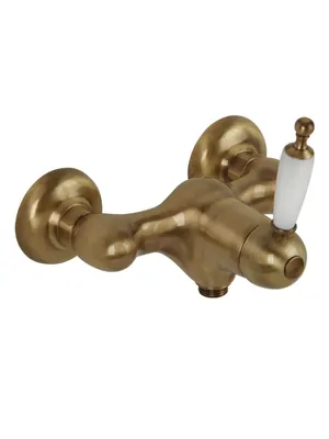Смеситель для душа Migliore настенный, ручка белая, бронза ML.OXF-6338.BI.BR