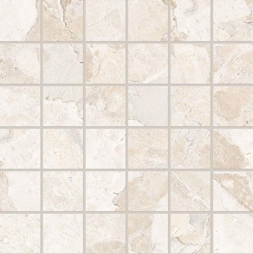 мозаика Matera Stone Mosaico 50x50 White Silktech 30x30