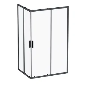 Душевое ограждение AM.PM 120x90, стекло прозрачное, профиль чер. мат. W93G-404-120290-BT