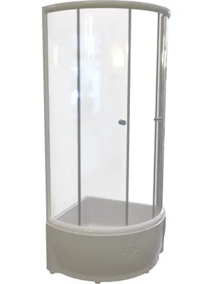 Душевой уголок Радомир (1000х1000х2250) стекло прозрачное, профиль белый, высокий поддон