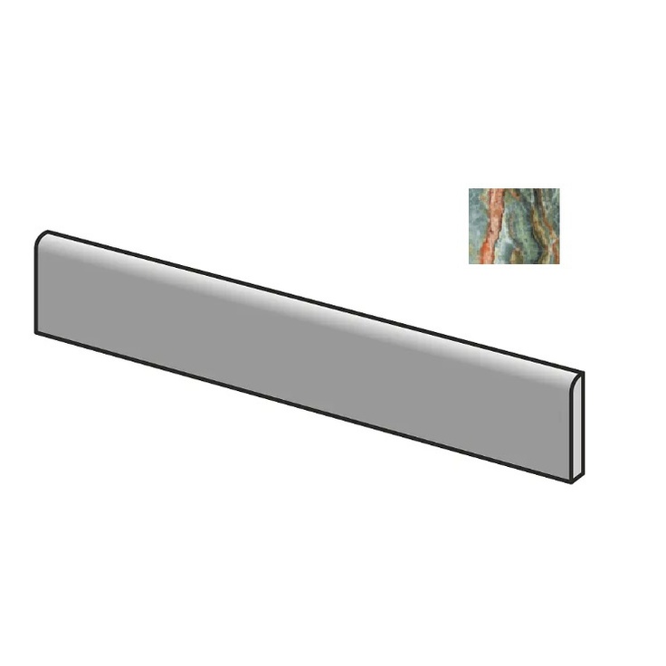 Sant Agostino Star CSABSOEY60 Battiscopa Onyx Emerald Kry 7,3x60 глянцевая