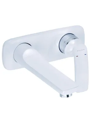 Смеситель KLUDI для умывальника настенный, внешняя часть, однорычажный, белый/хром 522469175