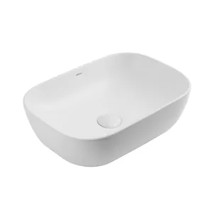 Раковина накладная ABBER 460х325х135 без отв. под смеситель и перелив, белый мат. AC2200MW