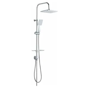 Душевой комплект ESKO ST1450 верхний душ 260х190мм, ручной душ 1 реж., стойка, шланг, хром