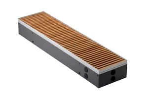 Конвектор внутрипольный JAGA JR (1000х180х90) решетка дерево мербау DMN, 232 Вт