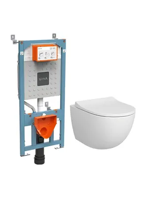 Комплект:Инсталляция Vitra+Унитаз Sento Rim-Eх+сиденье с микролифтом,без клавишы смыва 9830B003-7211