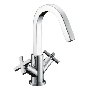 Смеситель для умывальника WasserKRAFT 7803 двухзахватный, высота излива 164мм, хром