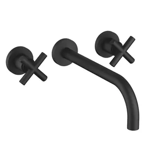 Смеситель для раковины Dornbracht 36717892-33 внешняя часть, излив 24см, черный матовый