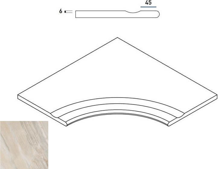 Magnetique X2 White Bordo Svasato Angolare Round 30 60X60 матовая