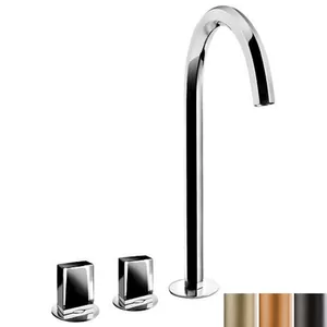 Смеситель Fantini на раковину высокий трехсекционный, покрытие PVD N405SW