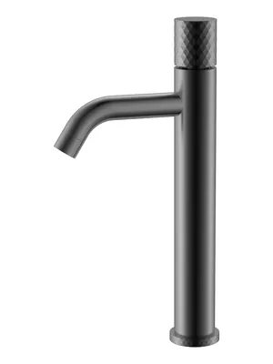 Смеситель Boheme 122-GM для раковины, на 1 отверстие, однозахв, ручка diamond, графит