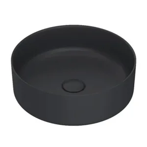 Раковина накладная Keuco Stageline 400х400х105 круглая,без отверст. под смеситель,черный 32880570400