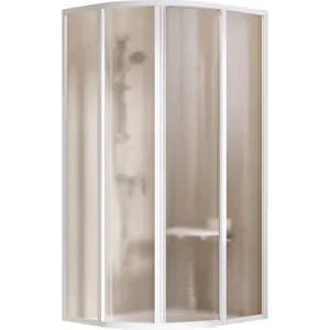 Душевой уголок RAVAK SKCP4-90 (895x895x1950) раздвижные двери, стекло, белый+Grape