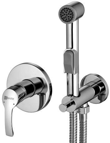 Смеситель встраиваемый Lemark LM1119C однозахватный, с гигиеническим душем, хром