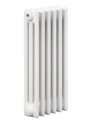 Радиатор Zehnder 3057 трехтрубчатый 6 секций, боковое подключение 3/4", 444 Ватт, белый