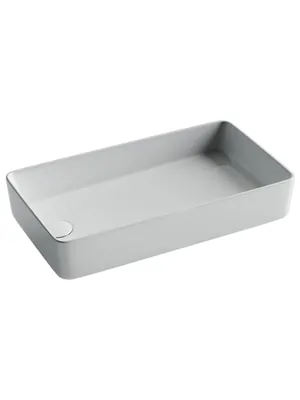 Раковина накладная Ceramicanova 620х340х110 прямоугольная,без перелива,белый CN5048