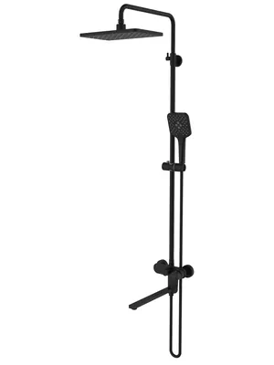 Душевая система Aquatek AQ2840MB д/ван/душа, однозахв., излив 300мм, верх./руч. душ, чер. мат