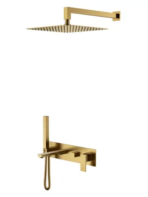 Душевая система Boheme 474-BR встраиваемая, однозахватная, верхний/ручной душ, бронза