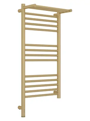 СУНЕРЖА с полкой Полотенцесушитель 800х400 шампань матовая МЭМ левый 022-6006-8040