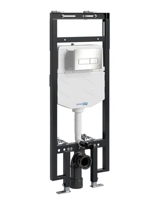 Инсталляция для унитаза WasserKRAFT с клавишей смыва, никель 58tlt.010.me.bn03