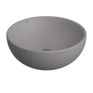Раковина накладная BERGES 181062 крулая, 450х450х175 без отв. под смеситель, мат. серый