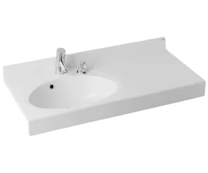 Раковина Aquaton 3/1000 1A70073NOT01L 990x470x155 мм левая. с дозатором, иск. мрамор, белый