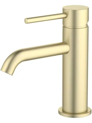 Смеситель для раковины Aquatek AQ1310BG однозахватный, излив 89мм, б/дон. клап., зол. шлиф