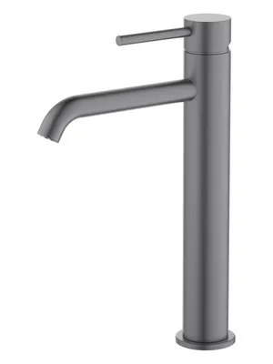 Смеситель для раковины Aquatek AQ1304BGM однозахватный, изл. 214мм, б/дон. клап., сталь оруж