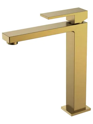 Смеситель Boheme 472-BR для раковины, на 1 отв, однозахватный, фикс излив, бронза