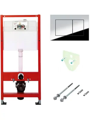 TECEbase 2.0 Комплект для установки подвесного унитаза с панелью смыва TЕСЕ хром 9400412