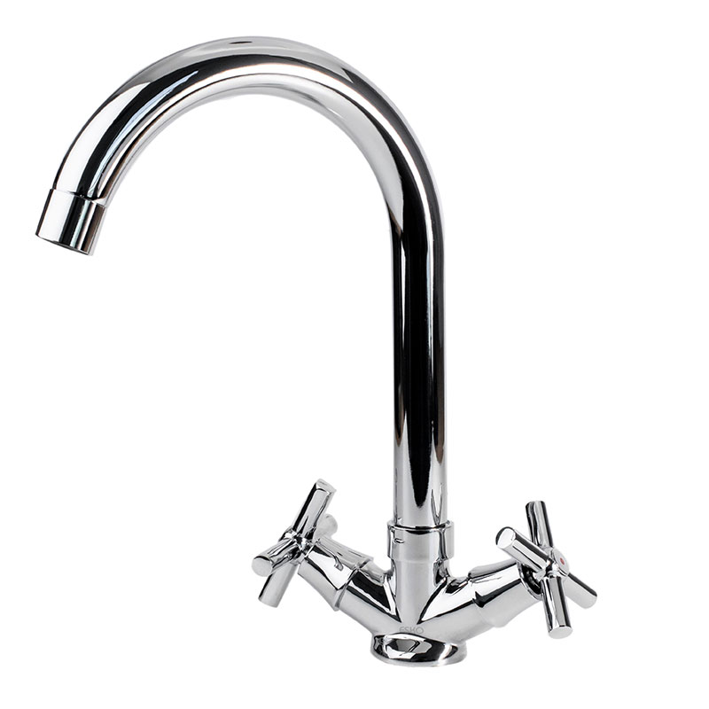 Смеситель для раковины Esko двухзахватный, на 1 отв., поворотный излив, хром CN 26