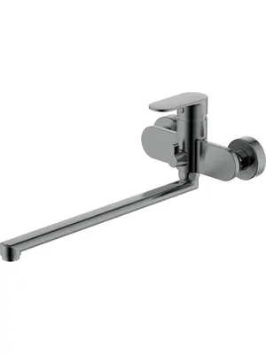 Смеситель для ванны/душа Aquatek AQ1842BGM настенный, однозахватный, излив 350мм, сталь оруж