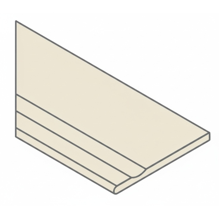 Italon Magma (Магма) 620090001355 X2 Минерал бортик с выемкой закруглённый Левый 30x60 матовая