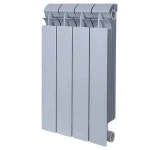 Радиатор биметаллический, 4 секции GLOBAL PLUS 500 ВШГ:575х320х95 740 Ватт, cod.08 серый