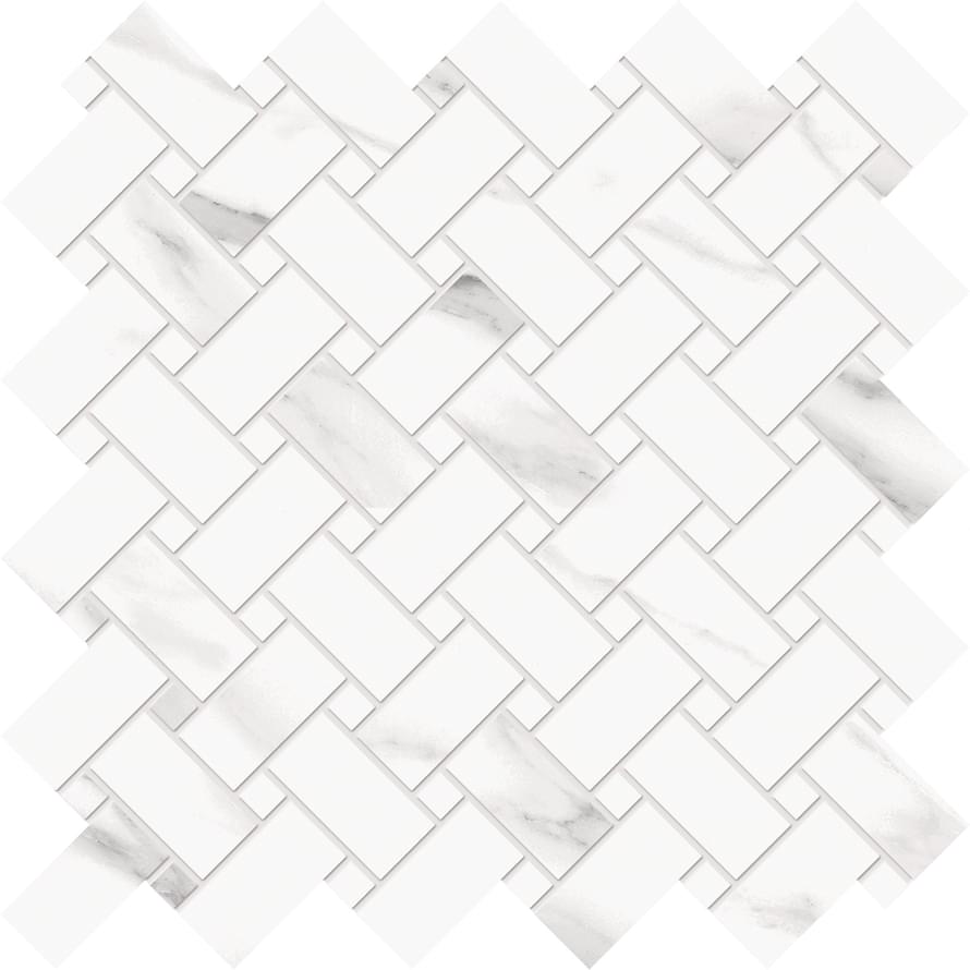 мозаика Tele Di Marmo Intrecci Statuario Michelangelo Naturale 30x30