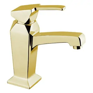 Смеситель CEZARES -LSM2-03/24 для умывальника, однозахватный, донный клапан, золото 24 карат