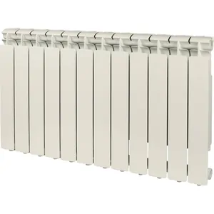 Радиатор STOUT 350 12 секций, алюминиевый, боковое подключение, белый SRA-2310-035012