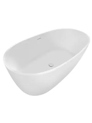 Ванна акриловая отдельностоящая toHit 1700х760х580, белый матовый, овальная, TH08-041702