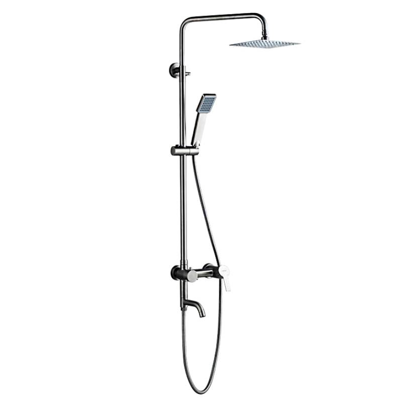 Душевая система Ledeme фиксированный излив, с тропическим душем, нержавеющая сталь L72401