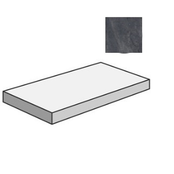 Sant Agostino Bergstone CSAGDBBL12 Gradone Angolare Dx Black 33x120 матовая