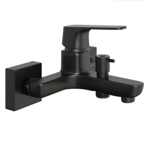 Смеситель для ванны/душа Paini настенный, однозахватный, короткий излив, цвет: черный RTYO111