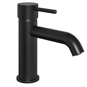 Смеситель для раковины Paini однозахватный, низкий излив, черный брашированный 78PZ205O