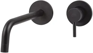 Смеситель для раковины Paffoni LIG006NO70 встраиваемый, с изливом 175 мм, черный матовый