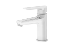 Смеситель для раковины ESKO White LG26W однозахватный, низкий излив, цвет: белый