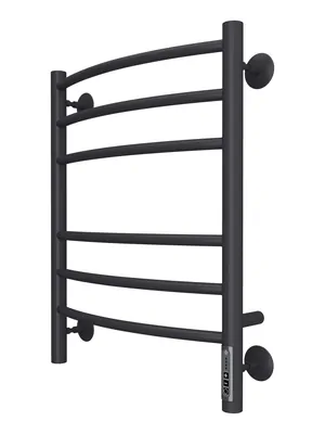 Полотенцесушитель TERMINUS П6 (ШВ:450х600) электро, Ral 9005 черный матовый, диммер встроен, правый