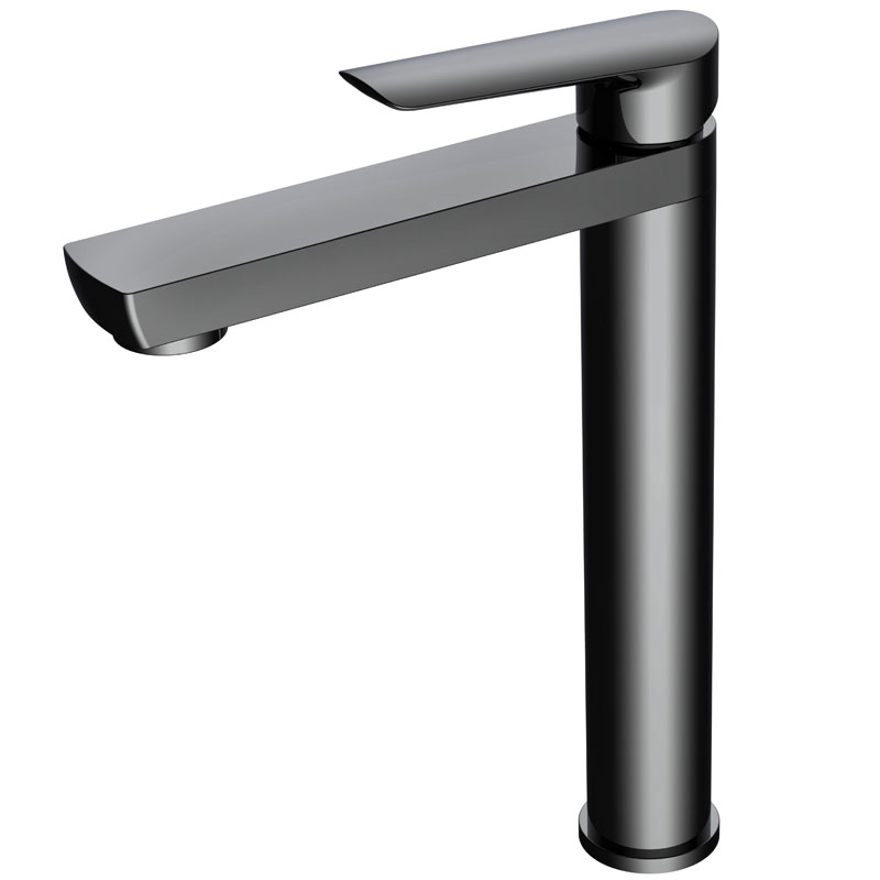 Смеситель для раковины ESKO Gun Metal LG25GM однозахватный, фиксированный излив, графит