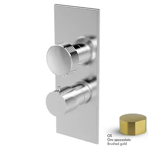 Смеситель для душа FIMA Carlo Frattini встраиваемый, термост, браш.золото F5609X7HOS